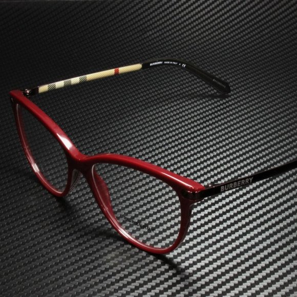 Burberry Red Frame 54mm Eyeglasses - Picture 1 of 5